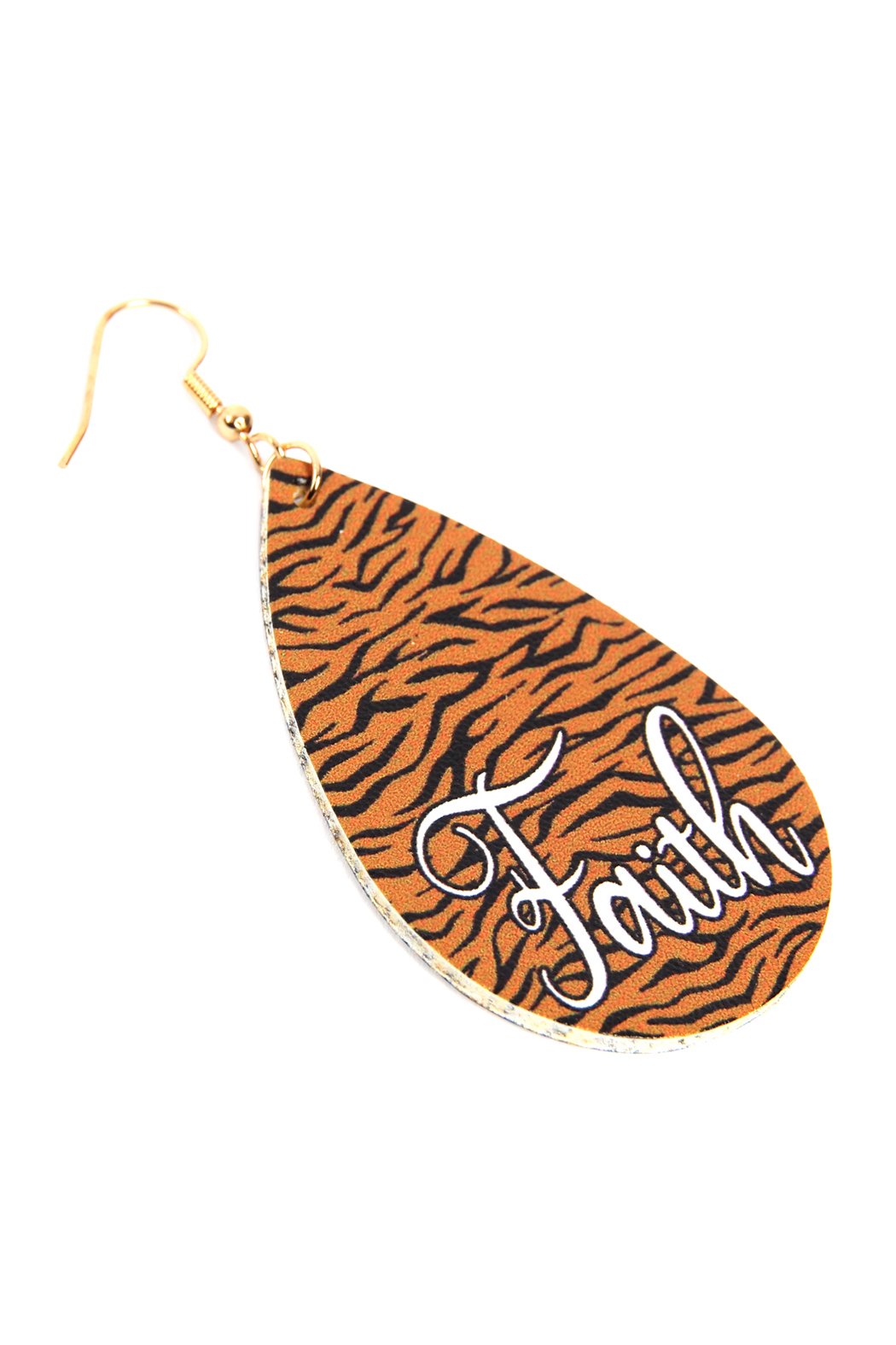 "Faith" Animal Print Leather Fish Hook Earrings - 4 COLORS -