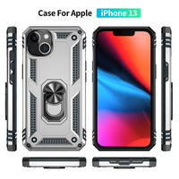 Thumbnail for Savoy - iPhone 13  Case With Kickstand, Heavy Duty Military Grade Protection Phone Case, Built-In 360° Rotate Ring Stand, Shockproof - 1 COLOR -