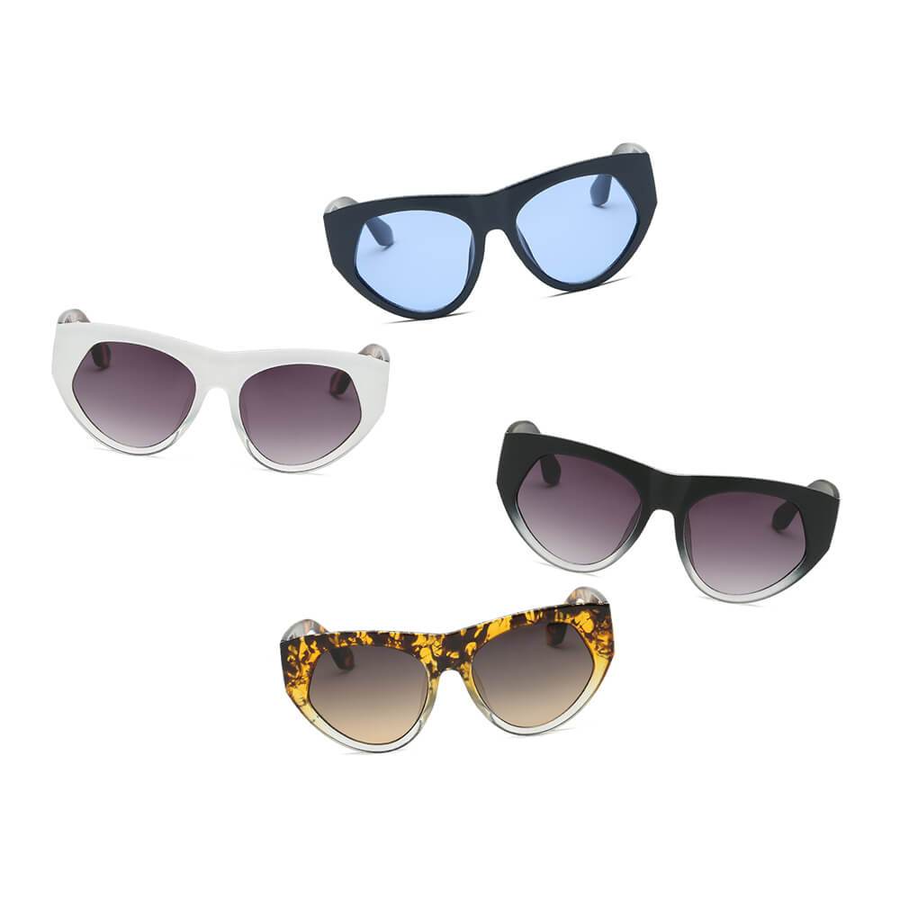 Cabazon | S1059 - Women Round Cat Eye Sunglasses - 4 COLORS -