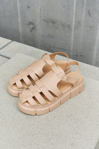 Thumbnail for Qupid Platform Cage Stap Sandal in Tan - T - 1 COLOR -