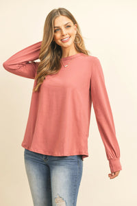 Thumbnail for Riah Fashion - Long Sleeve Round Neck Solid Top - 17 COLORS -