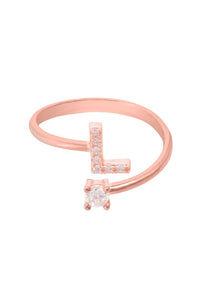 Thumbnail for Initial Ring Rosegold L -