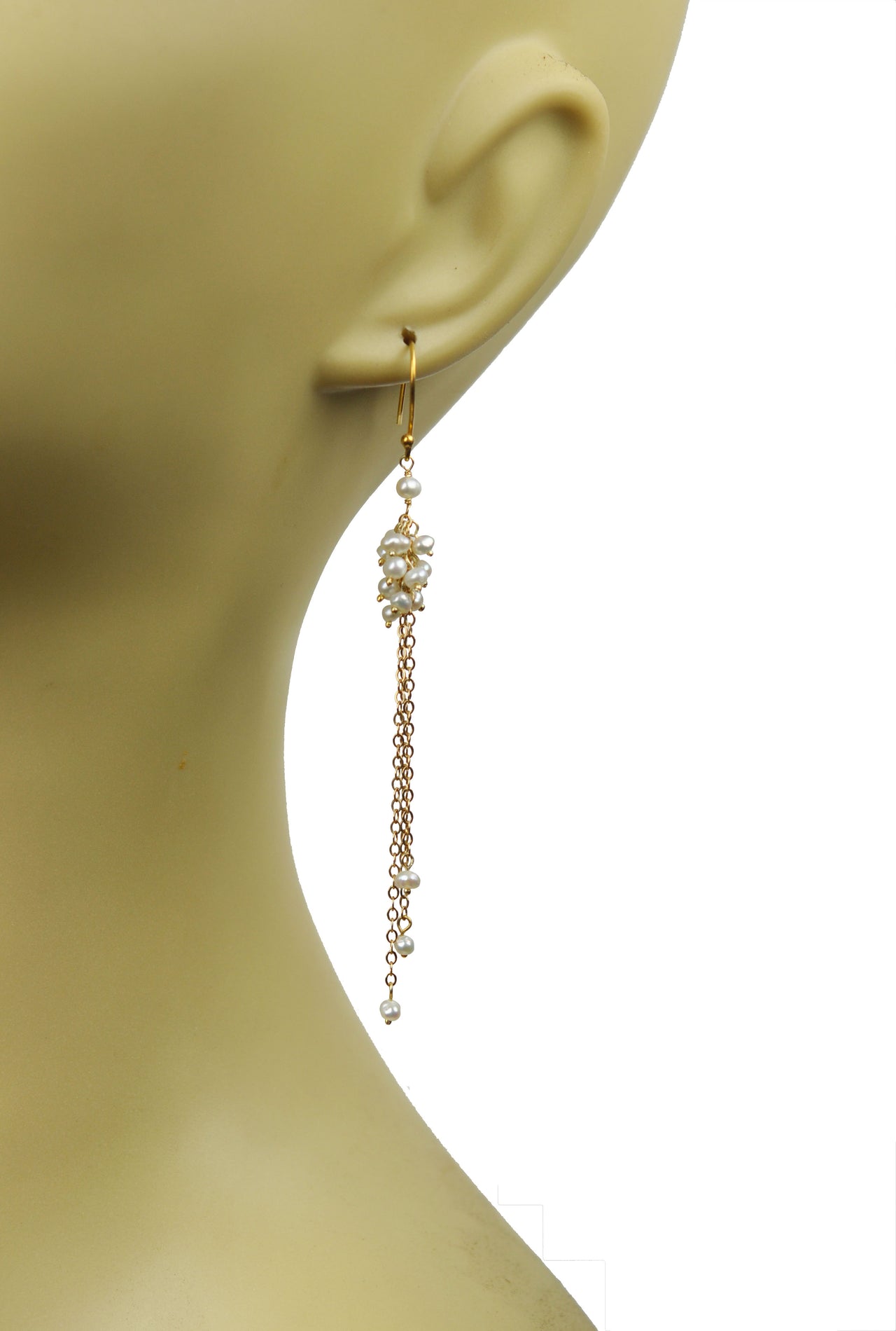 Gena Myint - Pearl Cluster Vermeil Earrings -