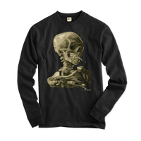 Thumbnail for Van Gogh Skull of a Skeleton With Burning Cigarette - Long Sleeve Shirt - 5 COLORS -