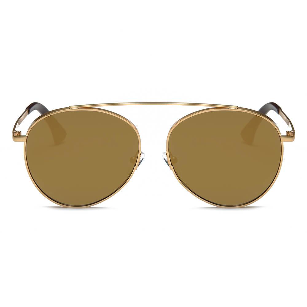 Bethel | CA08 - Retro Mirrored Lens Teardrop Aviator Sunglasses - 6 COLORS -