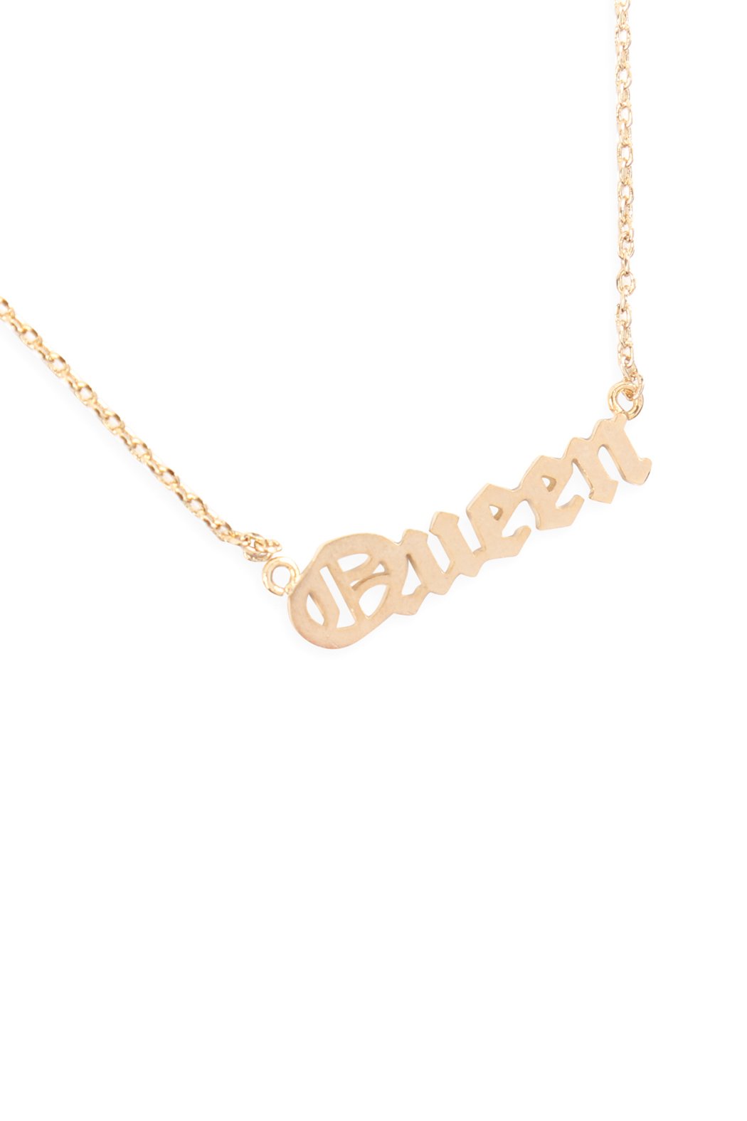 Queen Pendant Chain Necklace - 2 FINISHES -