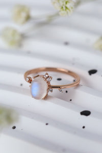 Thumbnail for High Quality Natural Moonstone 925 Sterling Silver Ring - T - SIZES 6 THRU 9 -