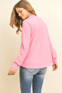 Thumbnail for Riah Fashion - Long Sleeve Round Neck Solid Top - 17 COLORS -