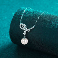 Thumbnail for Natural Pearl Pendant Moissanite 925 Sterling Silver Necklace