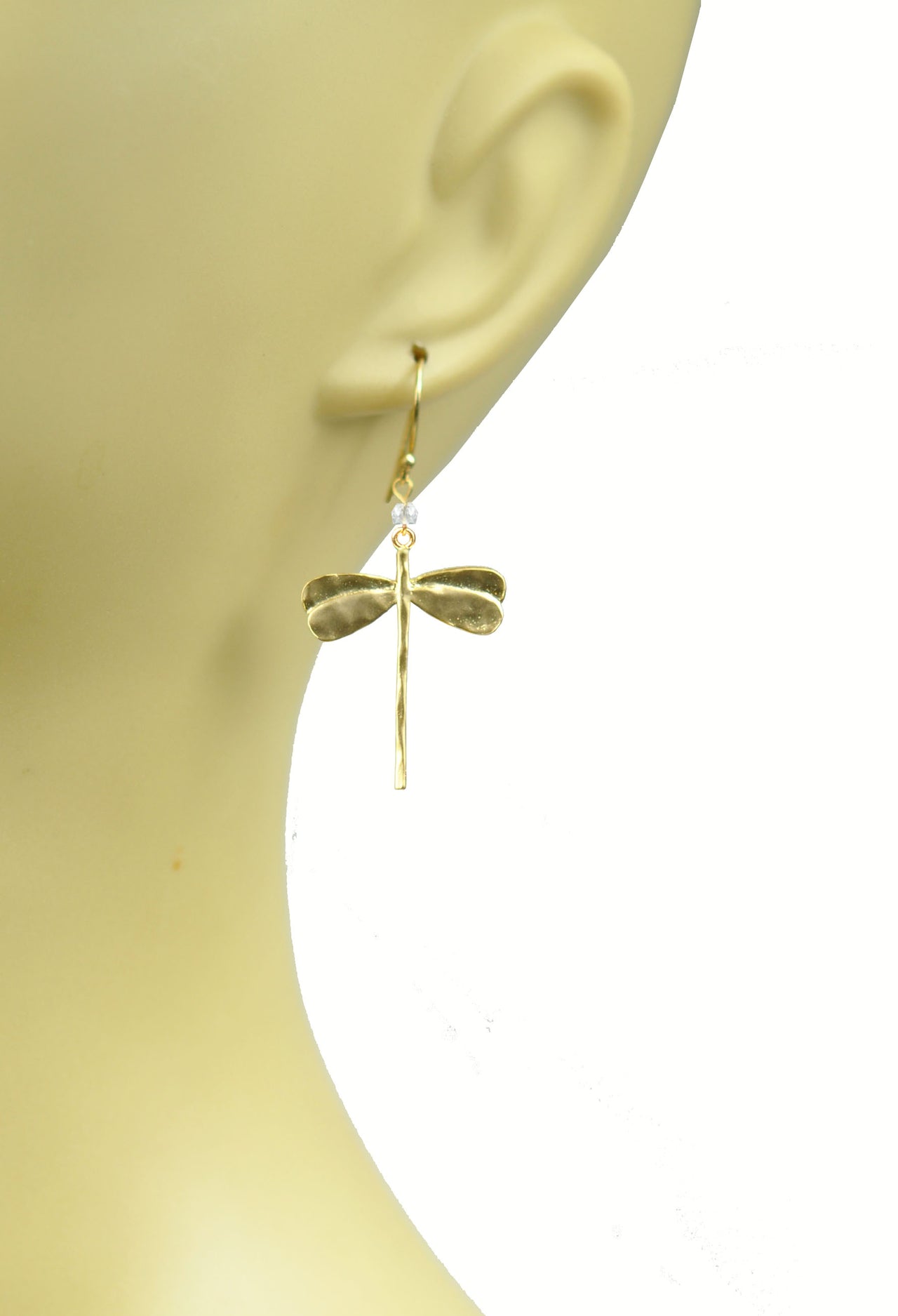 Gena Myint - Dragonfly White Topaz Earrings -