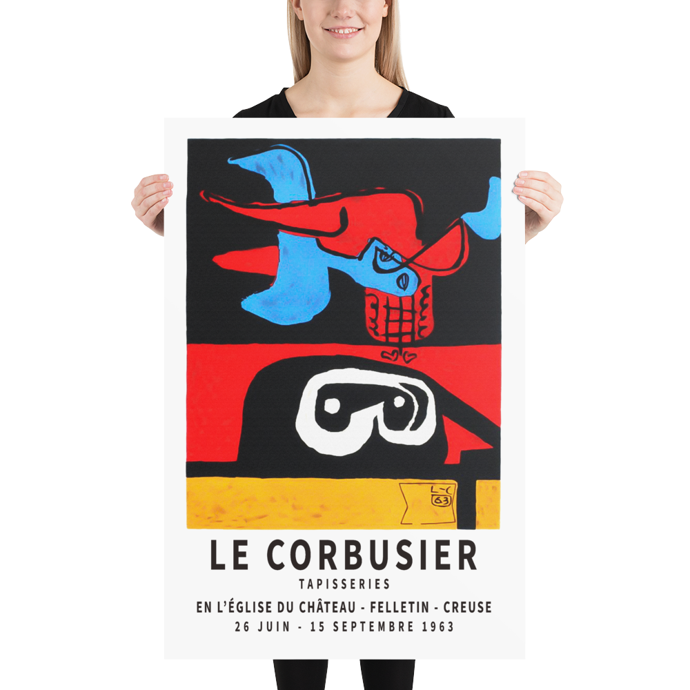 Le Corbusier 1963 Exhibition Artwork Poster - USA printed - 3 SIZES