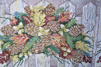 Thumbnail for Rackandrefurbished - Merry Christmas Fiesta Floral Beige Tan Hand-Crafted Woven Tapestry Desk Dining Table Runners - 5 SIZES/LENGTHS -