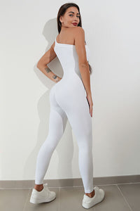 Thumbnail for Asymmetrical Neck Wide Strap Active Jumpsuit - T - 8 COLORS -