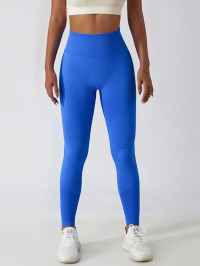 Wide Waistband High Waist Active Leggings - T - 9 COLORS -