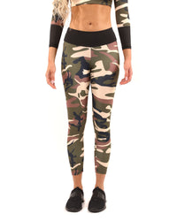 Thumbnail for Savoy - Virginia Camouflage Set - Leggings & Sports Bra - Brown/Green - 2 PCS. - 1 CAMO COLOR -