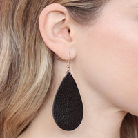 Thumbnail for Teardrop Leather Earrings - 18 COLORS -