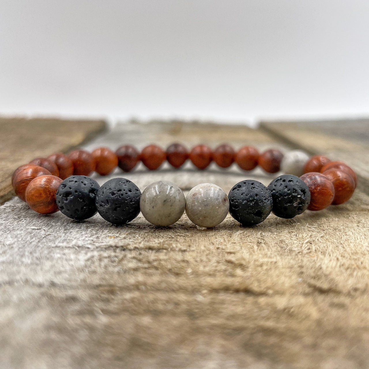 Central - Grey Feldspar, Lava Rock, & Rosewood -