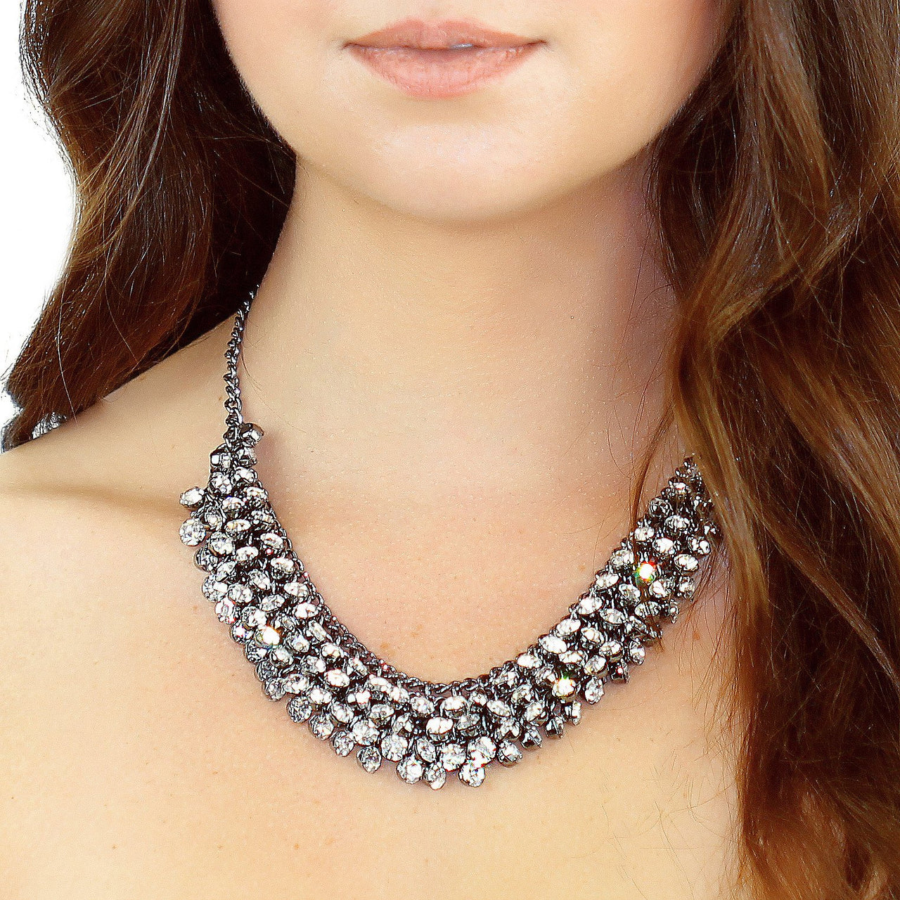 KRISTIN PERRY - Crystal Collar Necklace - 1 FINISH -