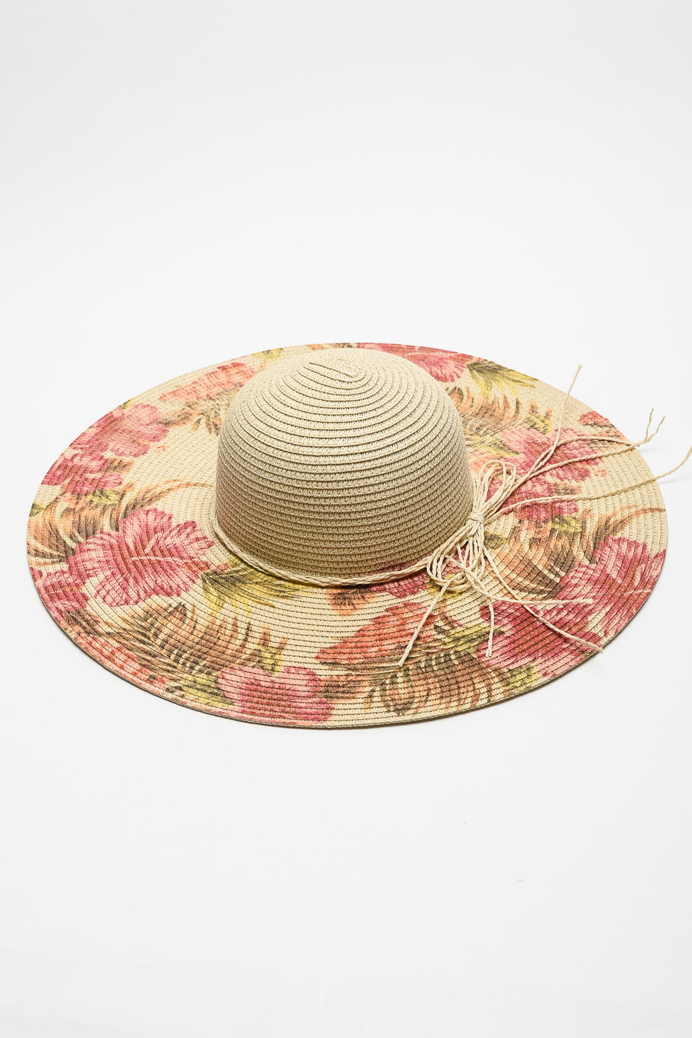 Justin Taylor Floral Bow Detail Sunhat - T - 1 FLORAL -