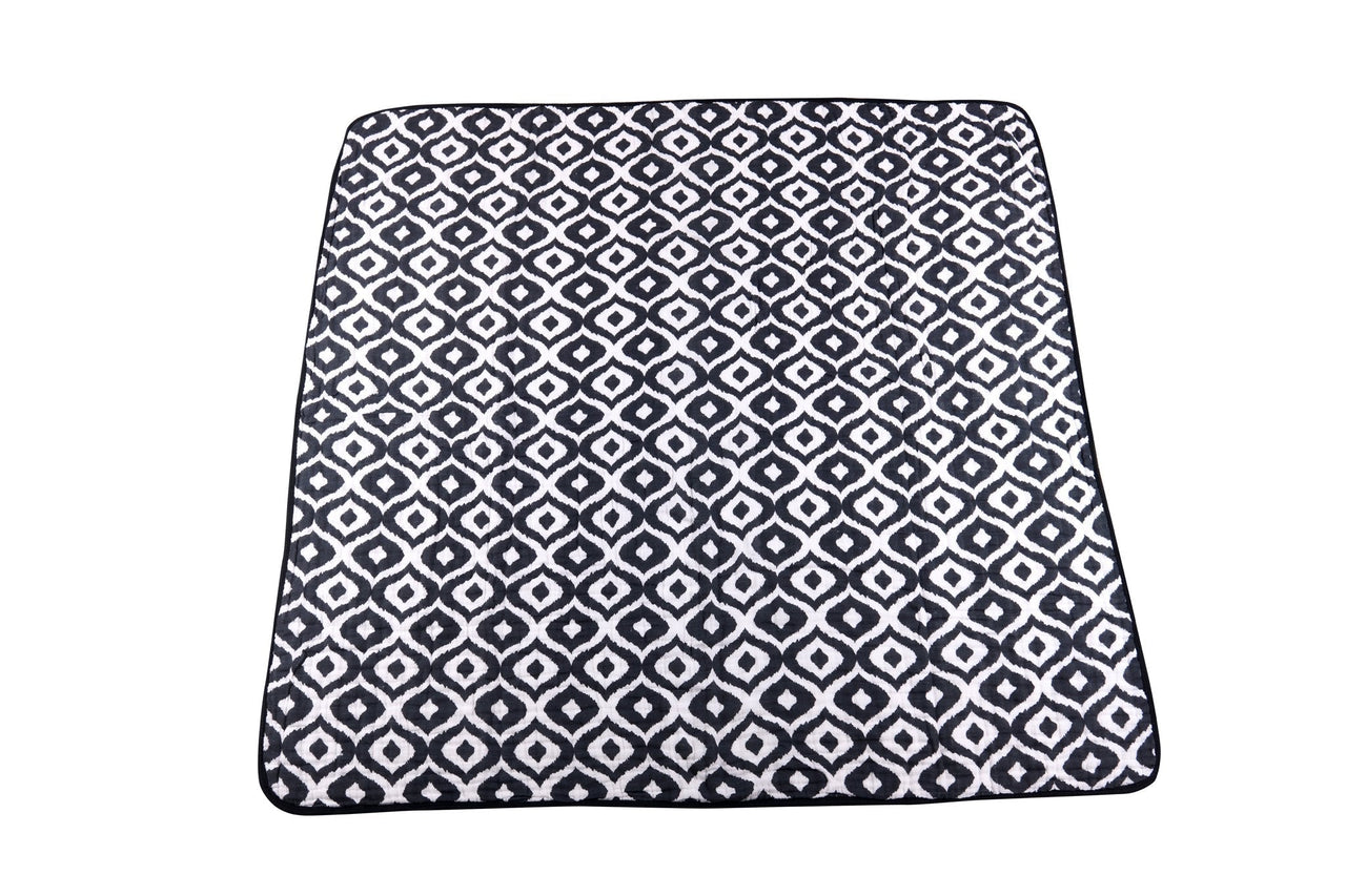 Moroccan Blue Cotton Muslin Newcastle Blanket -