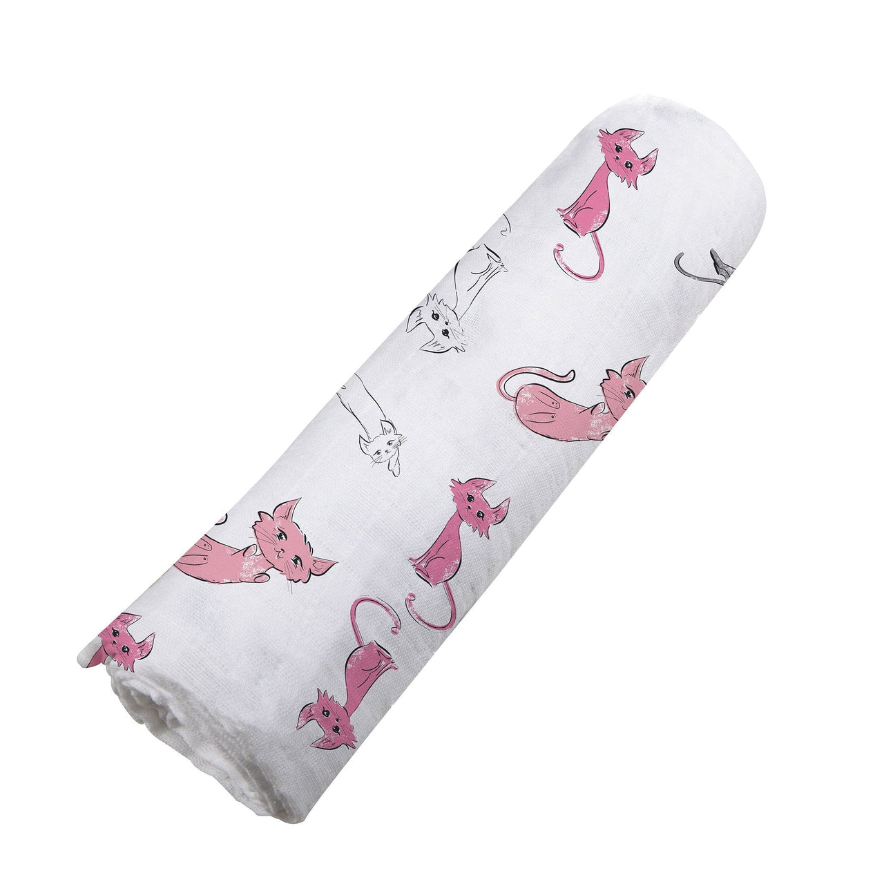 Newcastle - Playful Kitty Bamboo Muslin Swaddle -