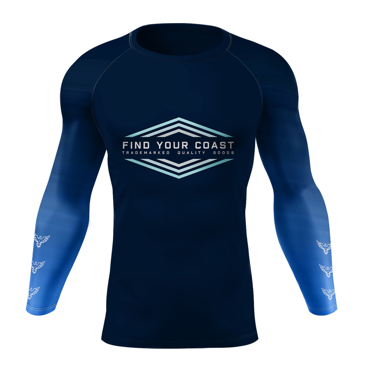 FYC - Men's FYC Faded Sleeve Performance Rash Guard UPF 40 - 1 COLOR -