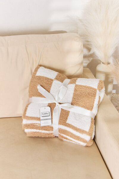 Cuddley Checkered Decorative Throw Blanket - T - 6 COLORS -