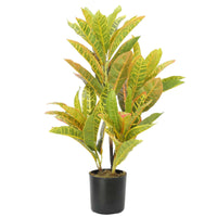 Thumbnail for Artificial Potted Flaming Zebra (Codiaeum Variegatum / Crotons) 55cm -