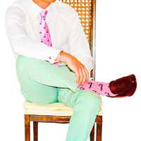 Thumbnail for Summer Ties - Skunk Socks - Black on Pink - Men's Mid Calf - 1 COLOR -