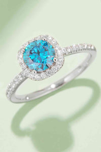 Thumbnail for Adored 1 Carat Moissanite 925 Sterling Silver Halo Ring