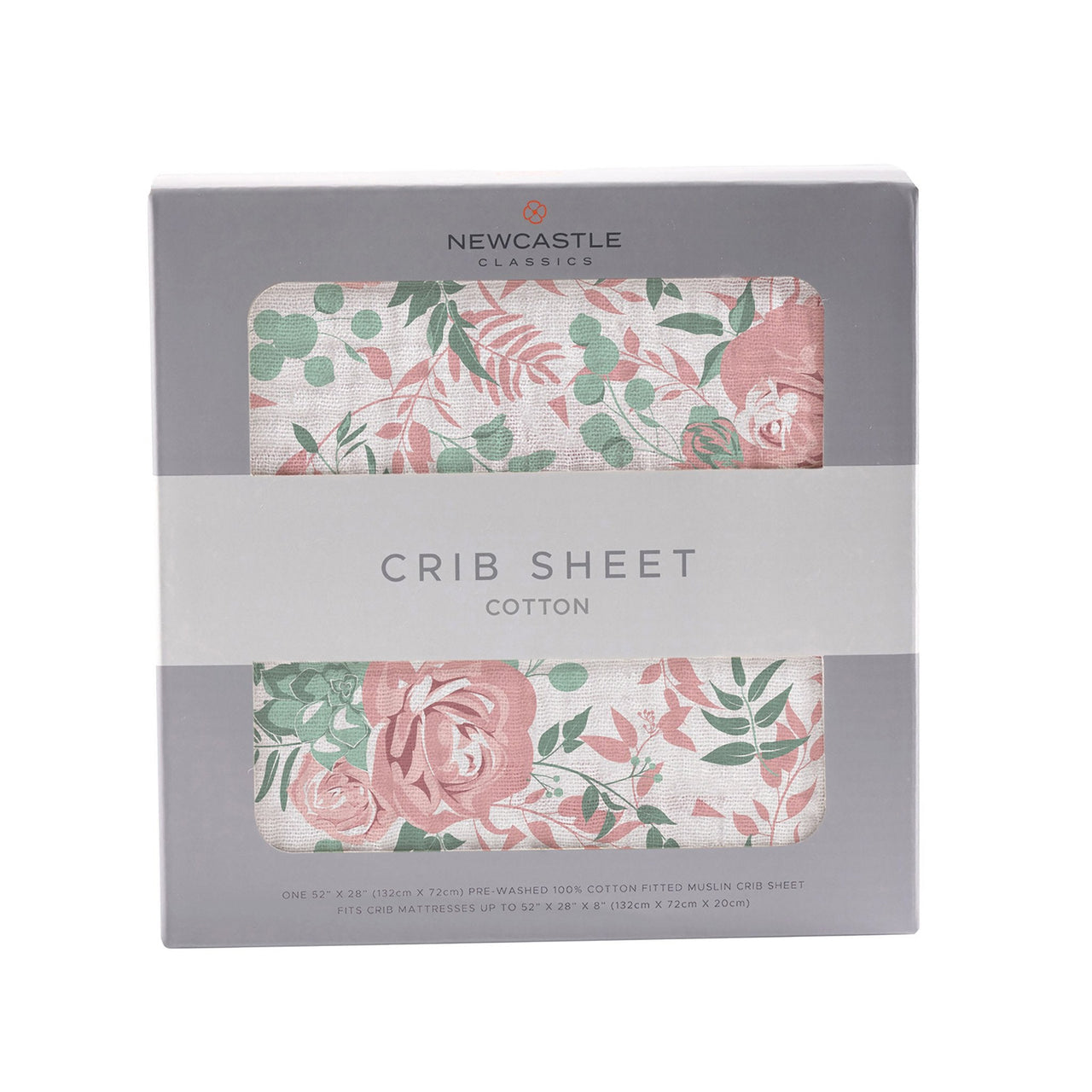 Newcastle - Desert Rose Cotton Muslin Crib Sheet -