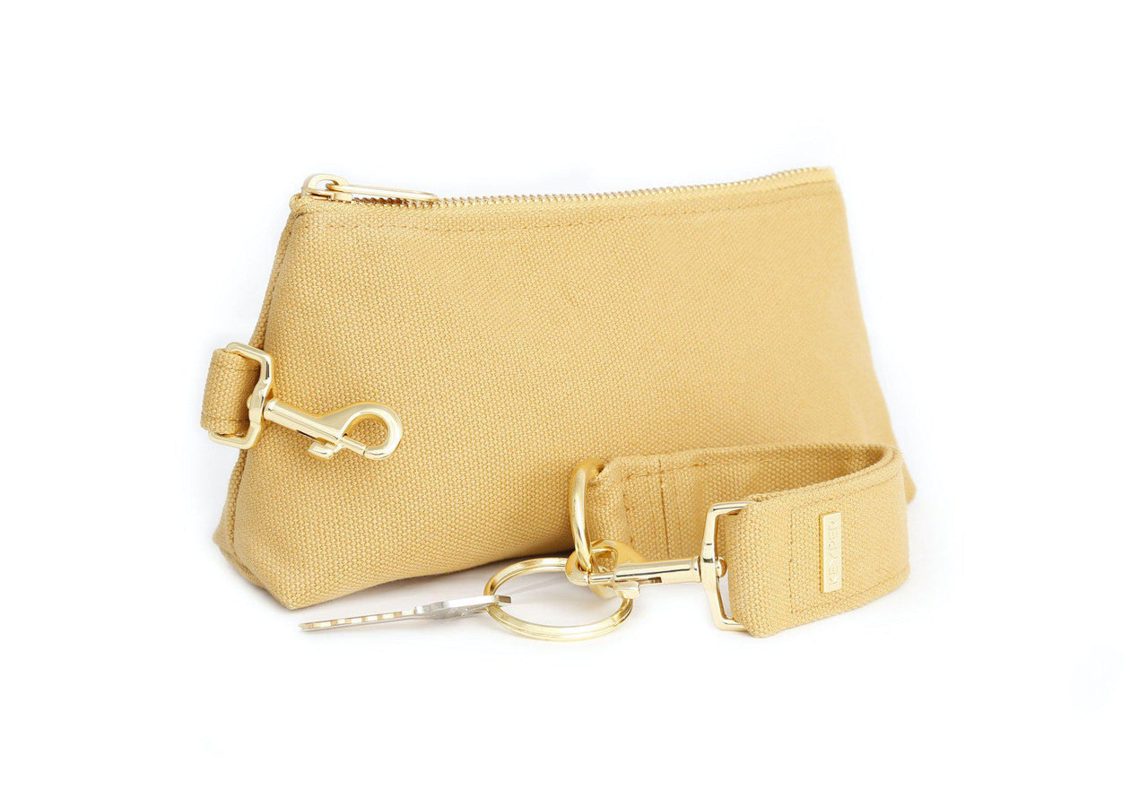 Keyper - Beige CANVAS 2-Piece KEYPIT Set • Wristlet - 6 OPTIONS -