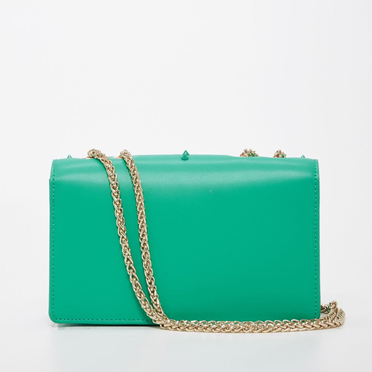 Josie Green Leather Bag With Chain Strap -