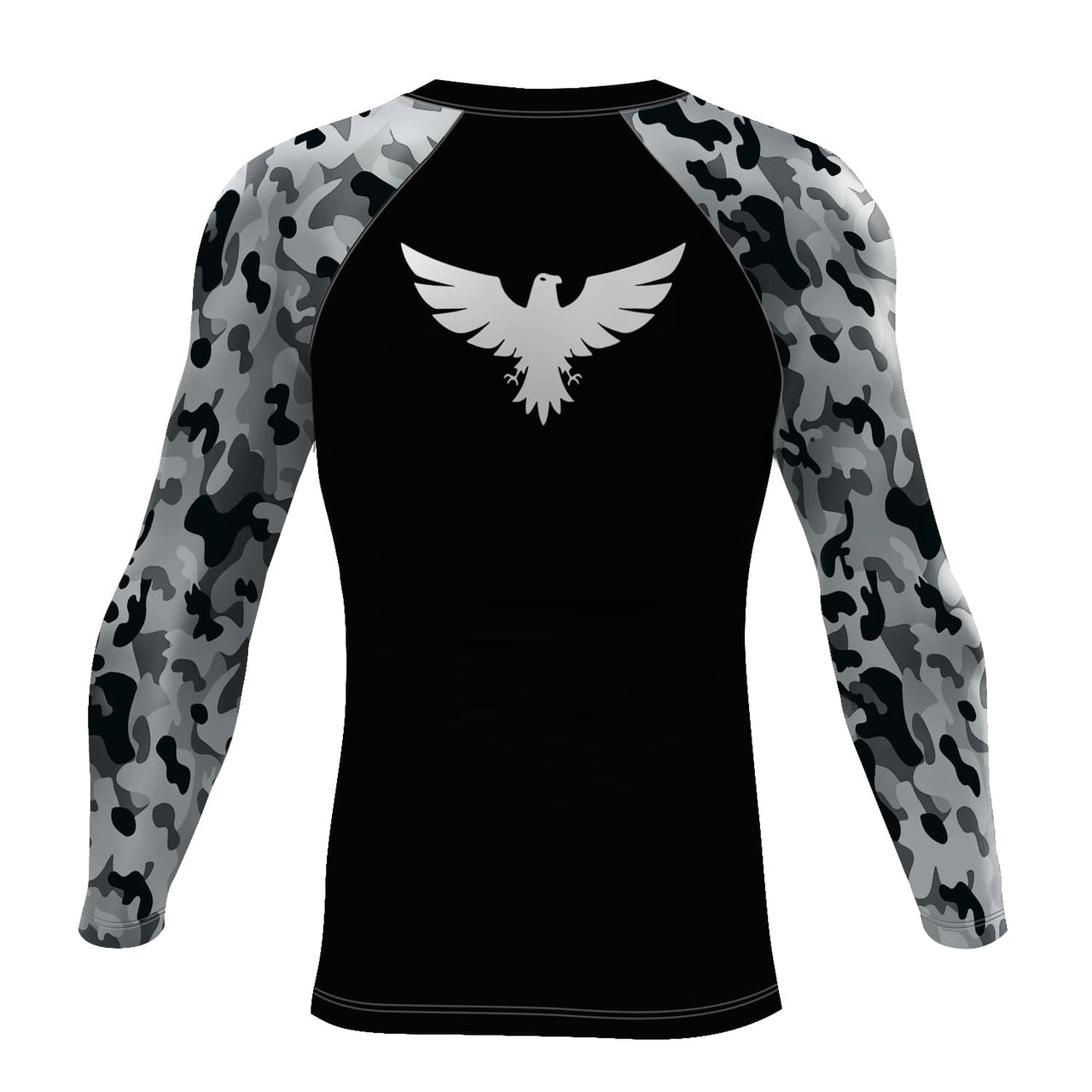 FYC - Men's Black Camo Sleeve Performance Rash Guard UPF 40+ - 1 COLOR -