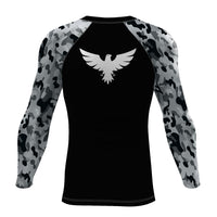 Thumbnail for FYC - Men's Black Camo Sleeve Performance Rash Guard UPF 40+ - 1 COLOR -