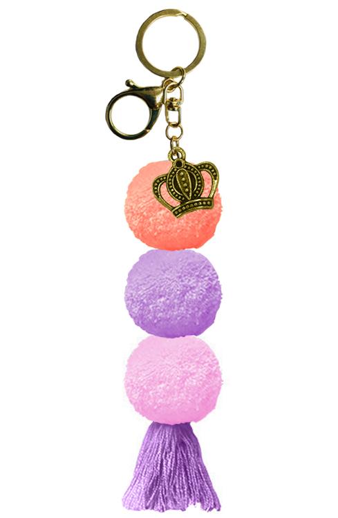 Portofino Pom Pom Charm Purple -