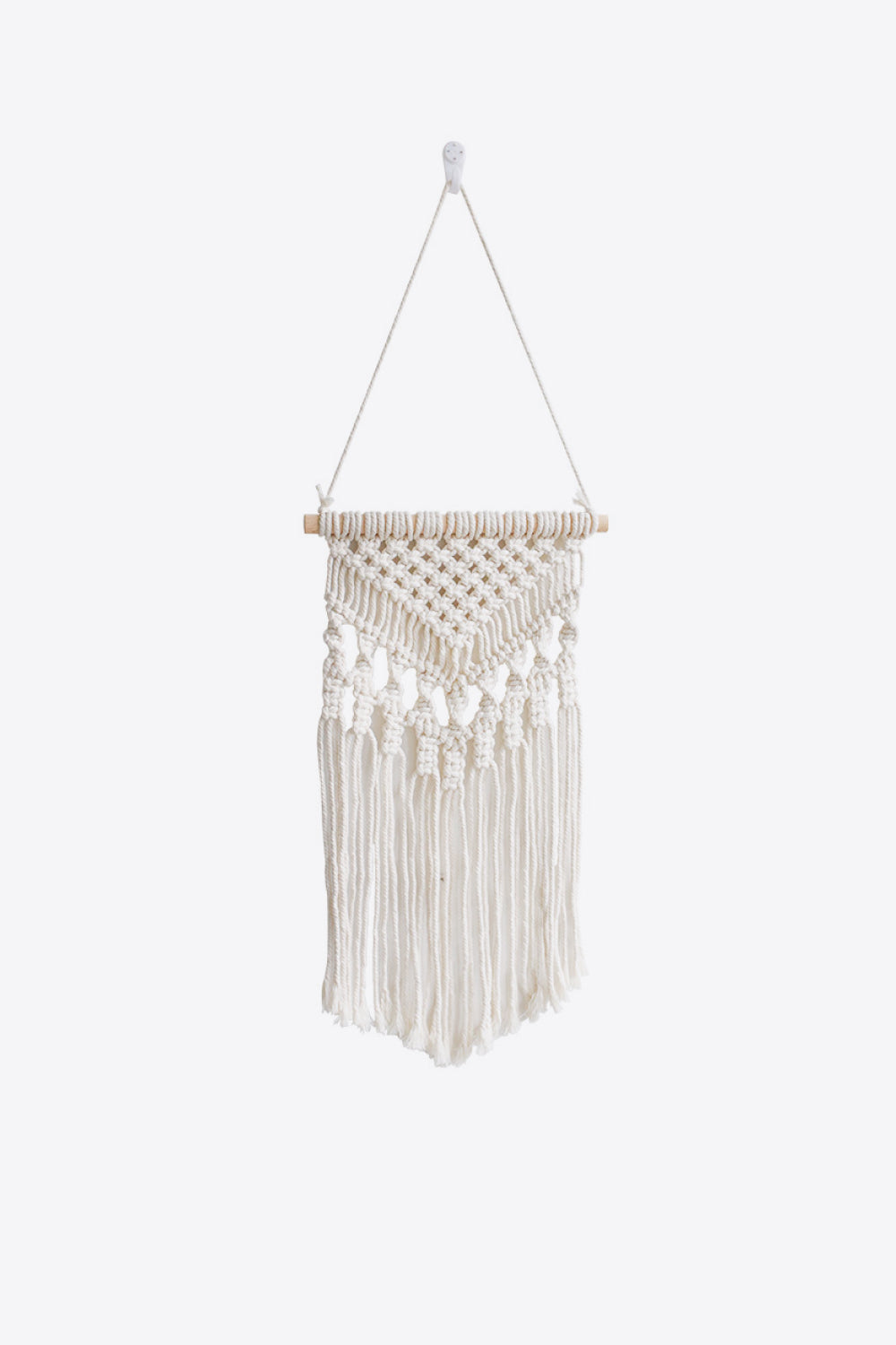 Macrame Fringe Wall Hanging Decor - 25.5" X 15-7" - 17.7" - T - 2 LENGTHS - 2 TASSELS -