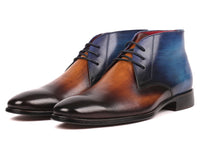 Thumbnail for Paul Parkman - Men's Chukka Boots Brown & Blue -