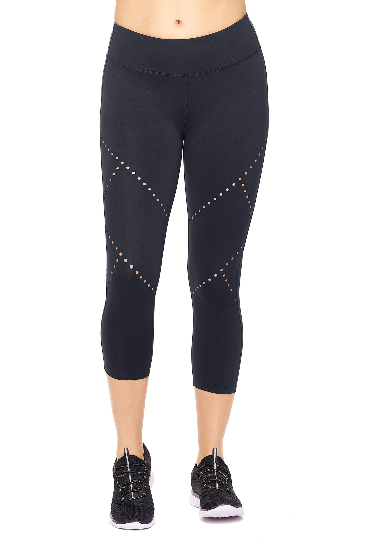 Women's Diamond Laser Cut Capri - 1 COLOR -