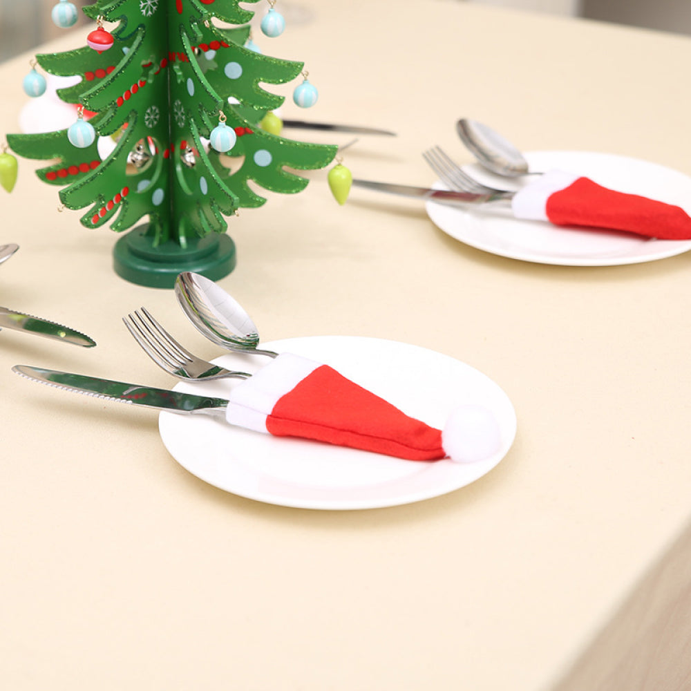 20-Piece Christmas Hat Cutlery Holders - 4.7" - 20 PCS. - [5-10 DAY DELIVERY] - T - 1 COLOR -