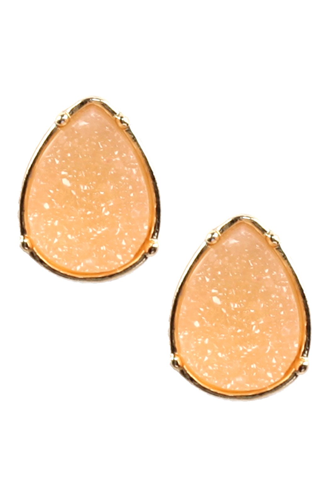 Druzy Teardrop Post Earrings - 17 COLORS -