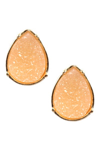 Thumbnail for Druzy Teardrop Post Earrings - 17 COLORS -