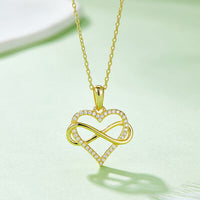 Thumbnail for Moissanite 925 Sterling Silver Heart Shape Necklace