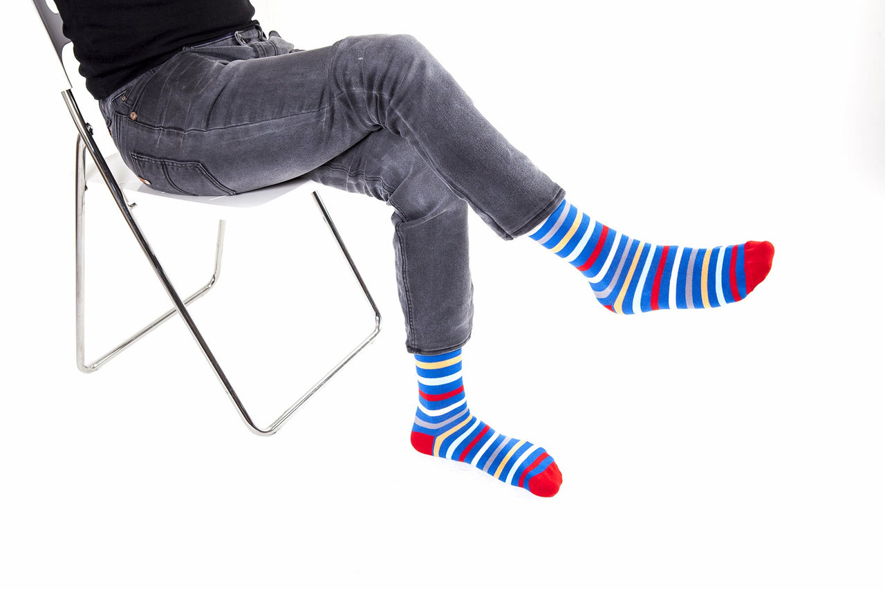 Men's Red Sea Stripe Socks - 1 COLOR -