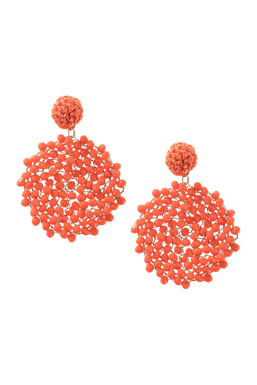 Swirl Pattern Rondelle Drop Earrings - 8 COLORS -