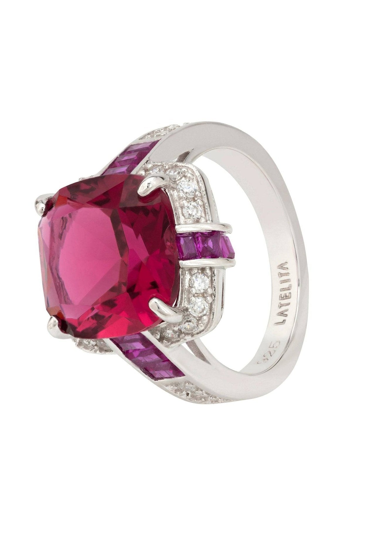 LATELITA - Windsor Silver Ring Ruby - SIZES 6,7,8 -