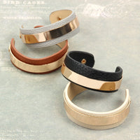 Thumbnail for Simple Leather Cuff Bracelet - 4 COLORS -