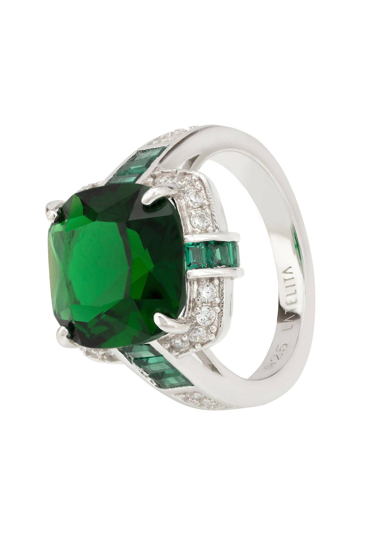 LATELITA - Windsor Silver Ring Emerald - SIZES 6,7,8 -