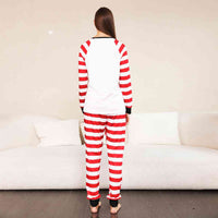 Thumbnail for WOMEN MERRY CHRISTMAS Graphic Top and Striped Pants Set - T -