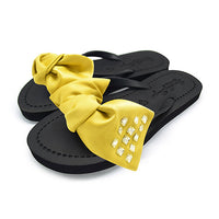 Thumbnail for SAND BY SAYA N.Y. - Kent-Silk Satin Yellow Bow - Flat Flip Flops Sandals - 5 COLORS -